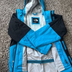 The North Face Kids Aqua and Black Ski/Snowboard Jacket Shell